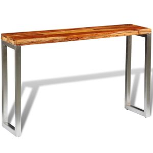 Table console en bois massif brun, durable, de taille moyenne, nouvelle collection de tables consoles - Product Image 3