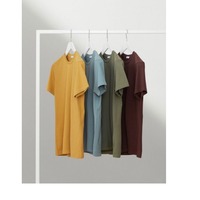 Camiseta de Hombre Personalizada, Tejida, 100% Algodón, Corte Regular, Hombros Caídos, Estilo Casual, Transpirable, Exportación de BD
