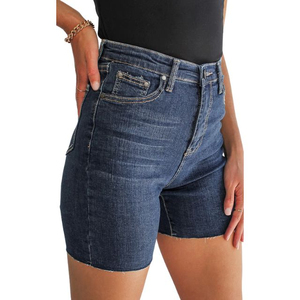 Shorts de Mezclilla Rectos de Cintura Media para Mujer, Transpirables, de Secado Rápido, Cómodos, Diseño Casual, Sexy y Vintage, Venta al Por Mayor de Fábrica - Product Image 4