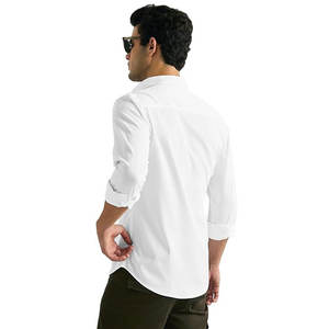 Vente en gros Chemises habillées d'été en coton personnalisées respirantes et anti-rides pour hommes T-shirts décontractés à manches longues Col polo Taille XL - Product Image 4