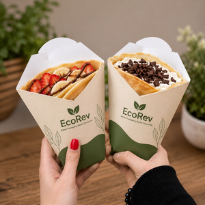 Caja de Cartón Biodegradable Desechable en Forma de Corazón EcoRev, Autoarmable, con Impresión de Logotipo, Empaque Ecológico para Panadería - Product Image 5