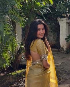 Sari de Tela Bordada Estilo Bollywood KV - Product Image 5