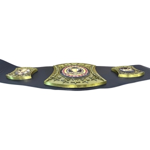 Custom Championship <b>Wrestling</b> Belt Premium Leather Title Belt with Gold Metal Plates Stars Trophy Medallion Personalized Designs - Product Image 6