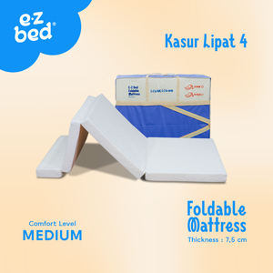 Colchón compacto de espuma plegable en cuatro partes con bolsa de viaje incluida para un almacenamiento, transporte y confort diario convenientes. - Product Image 1
