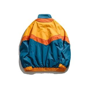 Men's Color Blocking Waterproof Windproof <b>Quilted</b> <b>Jacket</b> Stand Collar Zipper Closure Sporty Style Loose Fit Thick Winter <b>Pattern</b> - Product Image 4
