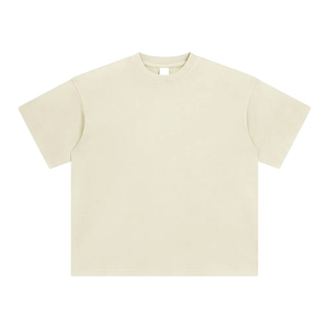 T-shirt court et ample personnalisé 260 GSM pour homme, 100% coton épais, coupe oversize, idéal pour la gym et les clubs, effet délavé - Product Image 6