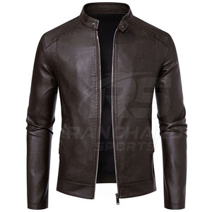 <b>Real</b> Mens <b>Leather</b> Bomber <b>Jacket</b> Warm Lining Casual Daily Outerwear Modern Mens <b>Leather</b> Bomber <b>Jacket</b> - Product Image 4