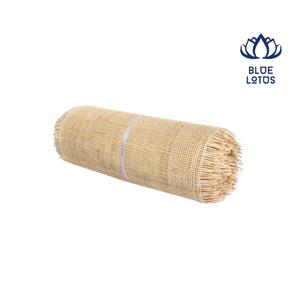 <b>Blue</b> Lotus 100% Natural Rattan Cane Webbing Mesh <b>Roll</b> 2-3M Length Round Shape for Furniture and DIY Projects - Product Image 1