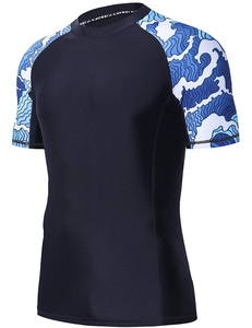 Custom Sublimation Unisex Rashguard UV Protection High Performance Anti Odor <b>Compression</b> Polyester OEM Wholesale OEM Wholesale - Product Image 1