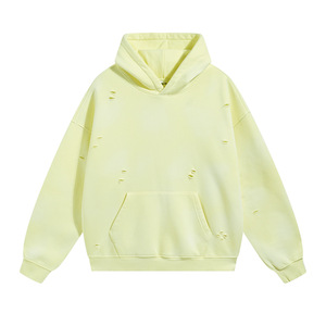 Sweat à capuche personnalisé avec logo, lavé à l'acide, 52% coton, 48% polyester, 360GSM, en molleton, pour homme - Product Image 3