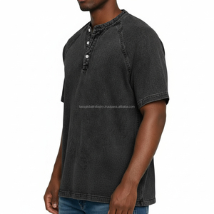 Men's Acid Wash T-<b>Shirt</b> Oversized Washed Solid Quick Dry Breathable Custom OEM Wholesale - Product Image 2