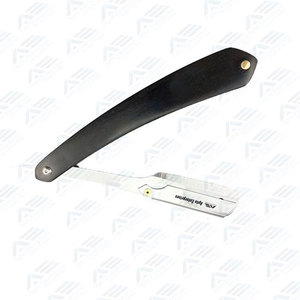 Single Edge Razor Shaving and Hair Grooming Professional Straight Black Barber Razor with Holder Folding - Product Image 2