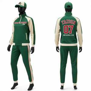 Unisex Baseball Training Tracksuit Lightweight Breathable Athletic <b>Jacket</b> Pants Set 100% Polyester Custom Logo OEM Factory - Product Image 2