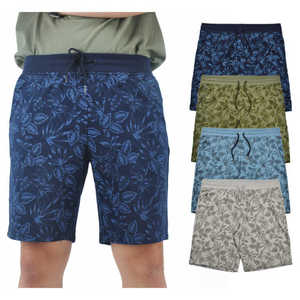 Pantalones Cortos de Playa con Estampado Floral para Hombre, Cintura Media, Cordón Ajustable, Secado Rápido, Casuales, Tipo Bermuda, 100% Poliéster Tejido - Product Image 1