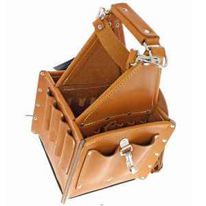 OEM Service Latest Design Reusable Leather Tool Bag / Top Quality Customized Logo Genuine Leather Tool Bag - Product Image 3