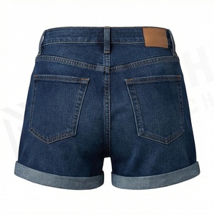 Shorts en jean pour femme, coupe ample, taille basse confortable, taille élastique, design déchiré, style tendance - Product Image 2