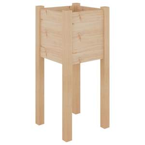 Pots et jardinières en bois de pin massif durables de 12,2 x 12,2 x 27,6 pouces, nouveau design - Product Image 2