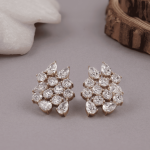 Pendientes de Aro Largos de Nuevo Diseño, Alta Calidad, Lujo, Oro de 9k, Forma de Pera y Redonda, Diamantes, Joyería Fina Vintage - Product Image 3