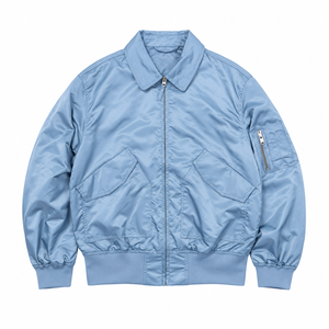 Blouson bomber vintage vert pour homme, col rabattu, fermeture éclair, vêtement d'extérieur décontracté avec poches - Product Image 4