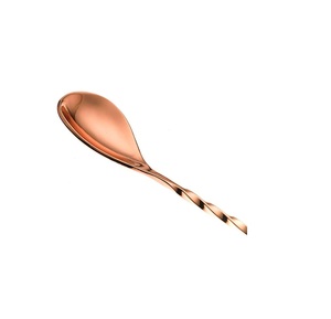 ช้อนผสมสแตนเลสอเนกประสงค์ ที่คนเครื่องดื่มโลหะ ด้ามยาว อุปกรณ์เตรียมเครื่องดื่ม เครื่องมือบาร์เทนเดอร์ สำหรับร้านอาหารและครัว - Product Image 3