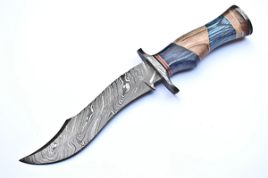 High Quality Damascus Bowie <b>Knife</b> with Exotic <b>Bone</b> <b>Handle</b> Hand-Forged Steel Large Tactical <b>Knife</b> OEM Leather Sheath Customized - Product Image 6