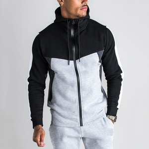 Sports Paradiso – Survêtement d'hiver personnalisé pour homme, respirant, écologique, grandes tailles, en molleton gris chiné et noir - Product Image 6
