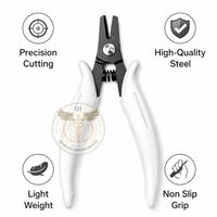 Pince professionnelle en acier inoxydable pour couper et retirer les extensions de cheveux, poignée blanche, usage en salon, prix d'usine OEM QORVEX