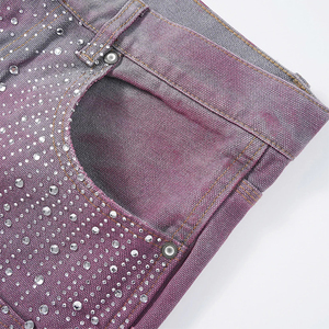 Women's Winter Denim <b>Shorts</b> Mid Waist Straight Style 100% Cotton Breathable Eco-Friendly Embroidery Zippers Skinny Slim Fit - Product Image 6