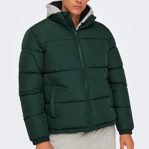 Chaquetas Acolchadas para Clima Frío, Chaqueta Acolchada con Capucha para Hombre, Relleno de Algodón de Alta Calidad, Exterior de Nailon/Poliéster - Product Image 4