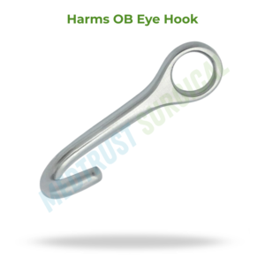 Gancho obstétrico Harms OB Eye Hook de 4 pulgadas, instrumento veterinario para asistencia en el parto de animales grandes - Product Image 2