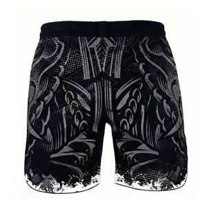 Pantalones Cortos de MMA Askar Wear Ind para Hombre, de Secado Rápido, con Estampado por Sublimación, para Artes Marciales Mixtas, Color Negro con Diseño Rojo - Product Image 3