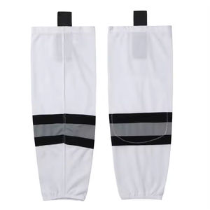 Chaussettes de hockey sur glace pour jeunes, 1 paire, personnalisées, à rayures, ajustées, pour équipes sportives, avec impression technique - Product Image 4