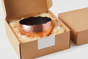 Bol en cuivre martelé fait main, design moderne, non revêtu, pour offrir en cadeau et pour la cuisine. - Product Image 6