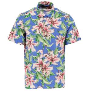 Nouvelle chemise à manches courtes pour homme à motif hawaïen, t-shirt hawaïen tendance, chemise à boutons en polyester imprimé - Product Image 1
