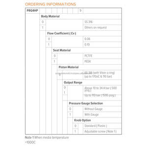 Analizador de regulador de presión PRG4HP tipo pistón de alta precisión para CNG LPG a 413 Bar de alta presión - Product Image 4