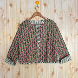 Edredón Acolchado Hecho a Mano en India, 100% Algodón Ecológico, Antiarrugas, Transpirable, de Secado Rápido, con Estampado Digital y Bolsillo Frontal, para Otoño/Invierno - Product Image 1