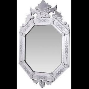 Espejo de Pared Barroco Veneciano Hecho a Mano |   Espejo Decorativo Antiguo con Marco Ornamentado y Cristal para Decoración de Interiores de Lujo - Product Image 1