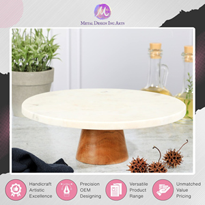 Exclusive Hot Sale on Best Quality Kitchenware Dining Table Wooden and <b>Marble</b> Bakeware <b>Cake</b> Pedestal <b>Stand</b> at Bulk Price - Product Image 4