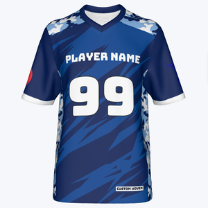 Camiseta de Fútbol Americano Navideña Personalizada con Cuello en V, Manga Corta, Impresión Digital, Transpirable, de Malla de Poliéster Ajustada - Product Image 3