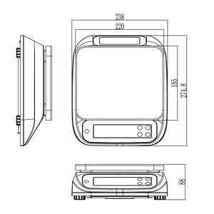 듀얼 스크린 디스플레이 IP68 방수 15kg 컴퓨팅 디지털 LCD 가격 스케일 스테인레스 스틸 ABS 소재 1g 정확도 스케일 - Product Image 6