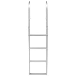 Scaletta da bagno a 4 gradini in lega di alluminio, rimovibile, larga e antiscivolo, per pontone, capacità di carico 500 libbre, accessorio di alta qualità - Product Image 1