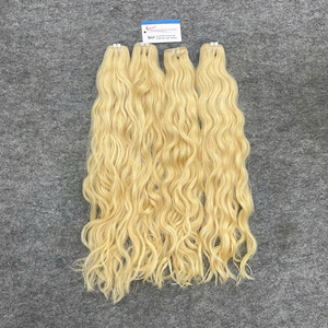 Rohblonde Echthaar-Extensions mit doppelter Haardichte, volle Spitzen, 100 % Echthaarbündel, Großhandel, sofort lieferbar - Product Image 5