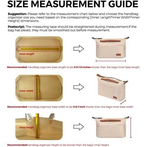 Organizer Leggero per Borsa con Cerniera, Molteplici Tasche Piccole, Inserto per la Privacy, Divisori Leggeri per Borsa, Maniglia - Product Image 2