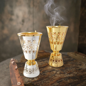 Quemador de Incienso Bakhoor de Metal Tradicional de Alta Calidad, Aroma Agradable para Todas las Estaciones, Diseño Árabe Exquisito, Aromático - Product Image 5