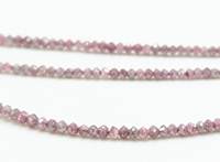 Perles facettées rondes en diamant rose rare 1,5-3 mm, brin de 15 pouces, qualité AAA+, naturelles, pour la fabrication de bijoux, vente en gros, fournitures en vrac pour les fabricants.