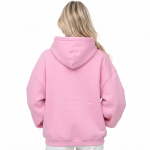 Sweat à capuche oversize en molleton de coton imprimé avec strass pour femme, style streetwear, sweat à capuche imprimé épais pour femme - Product Image 3