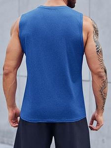 Camisetas sin mangas de algodón para hombre, de alta calidad, OEM, personalizadas, para entrenamiento atlético, gimnasio, correr. - Product Image 2