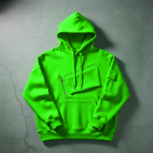 Men's Hoodies 100% Cotton <b>Thick</b> <b>Fleece</b> Heavy Weight 450GSM 500GSM Pullover Custom Print Logo Autumn Breathable Lined Sweatshirts - Product Image 2