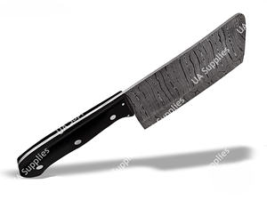 Couteau de cuisine professionnel en acier Damas fait main de qualité supérieure, hachoir à viande et légumes, couteau de chef, vente en gros OEM/ODM - Product Image 5