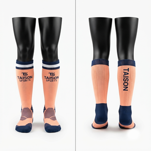Chaussettes de lacrosse haut de gamme 200 GSM en laine/élasthanne, vert néon gris, tricotées, avec logo personnalisé, pour sports d'équipe, écologiques, pour hommes, séchage rapide, respirantes - Product Image 6